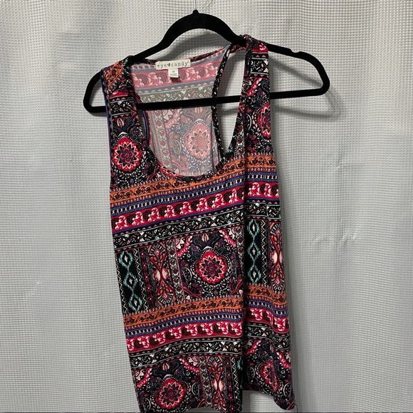 eye candy Tops - Eye Candy Plus Size boho print colorful tank 2X